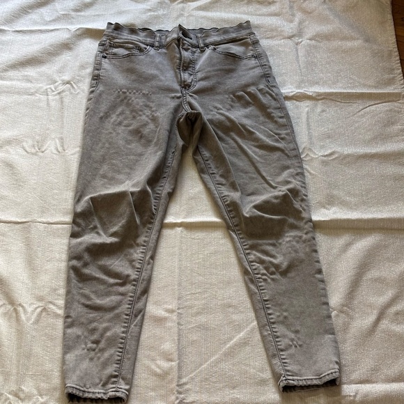 Express Women's Skinny High Rise Jeans SZ 8 Gray - Picture 4 of 12